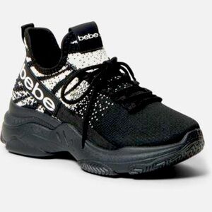 Bebe Size 9 ANALIA Zebra Lace Sneakers Women's Shoes Sneakers Glam